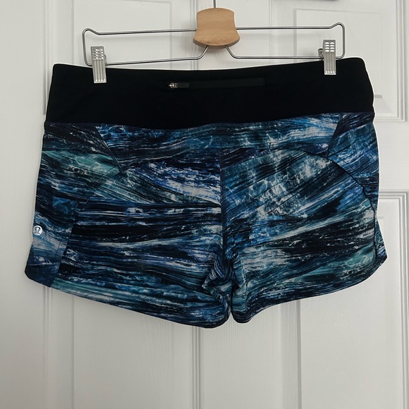 Lululemon blue streak shorts size 10 - speed up high rise lined short 2.5” - Picture 3 of 3